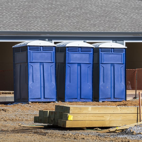 what is the expected delivery and pickup timeframe for the porta potties in Lawrenceville Virginia